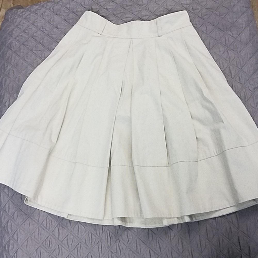 Pleaded Khaki Skirt